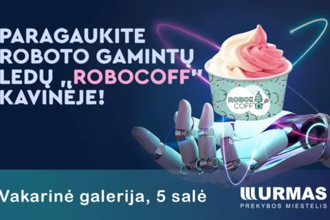Vakarinėje galerijoje, 5 salėje atsidarė pirmas ir vienintelis Lietuvoje robotizuotas kioskas ROBOCOFF!