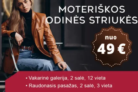 Moteriškos odinės striukės nuo 49 EUR